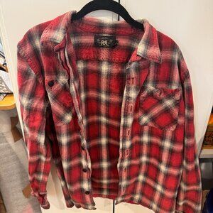 Vintage Ralph Lauren Double RL RRL Plaid shirt mens M